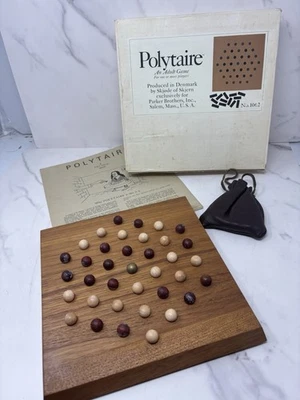 VINTAGE 1960'S RARE PIET HEIN POLYTAIRE BOARD SKJODE SKJERN DENMARK TEAK GAMES - Image 1 of 4