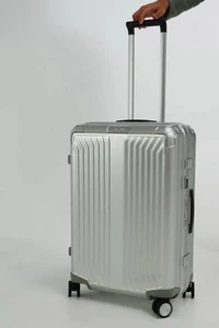 Samsonite Lite Box Alu Spinner 71L Trolley Koffer Silber Suitcase NEU - Bild 1 von 9