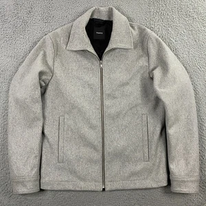 Theory Wyatt Urban Melton Jacket Mens Medium Wool Cashmere Full Zip Gray - Picture 1 of 14