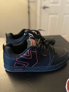 ETNIES Casper Mens Low Black Leather Red Skateboard Shoes Sneakers Size 9.5 NEW  - Picture 1 of 8