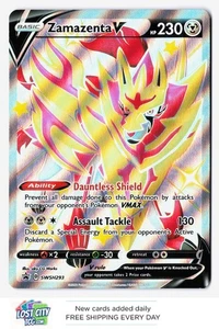 Zamazenta V (Shiny) SWSH293 - SWSH: Sword & Shield Promo NM - Picture 1 of 2