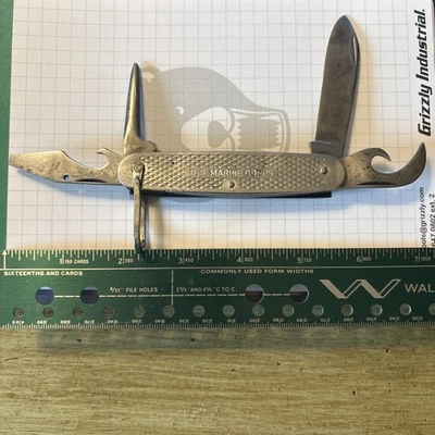 WWII US MARINE CORPS Utility Pocket Knife KINGSTON USMC - Image 1 of 4