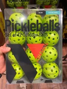 Original Pickleball Balls Set of 12 Outdoor 40-Hole Bright Yellow Balls - Picture 1 of 4