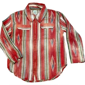 Jaded Gitana Azteca Occidental Cremallera Completa Ligera Camisa Chaqueta Boho Pequeña/Mediana - Imagen 1 de 5