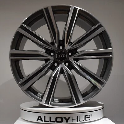RUEDA DE ALEACIÓN ORIGINAL AUDI SQ8 Q8 4M 21" PULGADAS 5 V RADIOS GRIS/CORTE X1 4M8601025G - Imagen 1 de 3