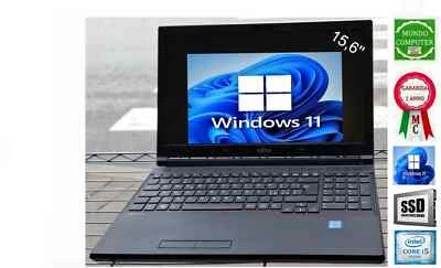 COMPUTER PORTATILE FUJITSU 557 CPU INTEL CORE  i5 7300U SSD WINDOWS 11 - Immagine 1 di 4