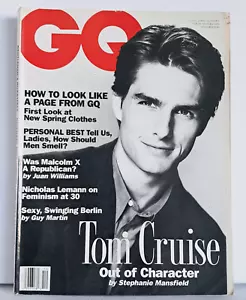 GQ December 1992 Tom Cruise / Rare Vintage Hollywood Malcom X 90s Magazine Black - Picture 1 of 2