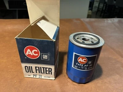 NOS GM AC DELCO PF31 PF 31 FILTRO DE ACEITE AZUL 1959-1974 AMC AMX JAVELIN HORNET Foto 1 de 4