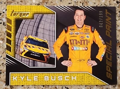 KYLE BUSCH 2016 #18 M&M'S PANINI SPECIAL PAINT 042/199 TRADING CARD - Image 1 of 3