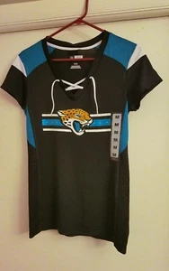 CUTE MAJESTIC NFL Team JACKSONVILLE JAGUARS XXL V-Neck Jersey Shirt Womens NWT - Picture 1 of 5