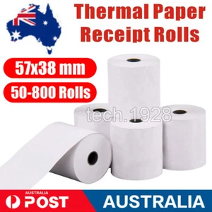 50-800 Rolls 57x38mm EFTPOS Thermal Paper POS Cash Register Receipt Paper Roll - Picture 1 of 8