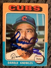 1975 Topps DAROLD KNOWLES Autographed Baseball Card #352 CUBS