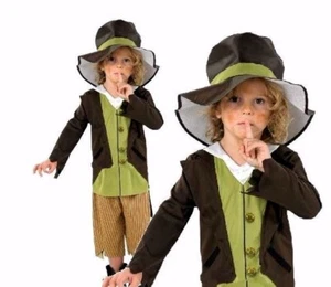Niño CARTERISTA VICTORIANO Dodger Urchin Elegante Vestido Dickens Oliver Twist Niños - Imagen 1 de 2