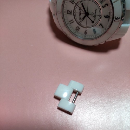 Cinturino orologio uomo CHANEL J12 1 maglia ceramica bianca 17mm originale mai us