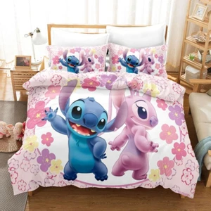 Cartoon Gift Idea For Fans - Stitch Full Bedding Duvet Cover Set (4pcs) - Picture 1 of 1