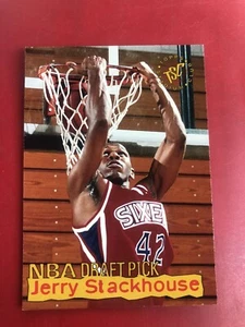 1995-96 Topps Stadium Club NBA Draft Picks Jerry Stackhouse #3 Rookie RC - Picture 1 of 2