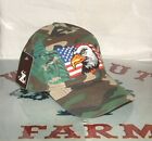 US Bald Eagle With Flag Military Camouflage Embroidered Adjustable Ball Cap Hat.