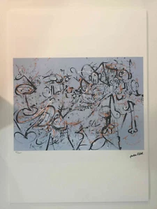 JACKSON Pollock Litografía Off Set CM 50x70 Firma En Placa Con COA - Picture 1 of 7