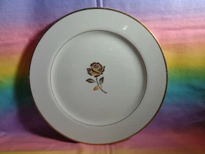 Fine China Golden Anniversary Dinner Plate Made in Japan 10 1/2" Gold Rose &Trim - Picture 1 of 6
