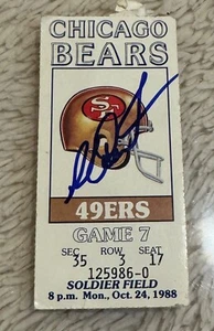 THE RICHARD DENT GAME Signed October 24 1988 Ticket stub Chicago BEARS - Picture 1 of 2