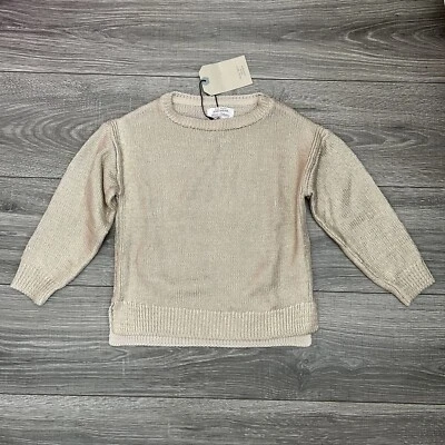 Zara Girls Knitwear Gold Metallic Sweater size 6 Winter - Image 1 of 4
