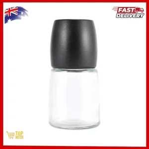Black Glass Salt & Pepper Grinder Dining Dinnerware Ceramic Mechanism - Picture 1 of 5