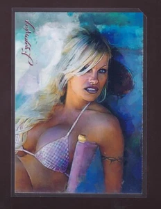 Tarjeta impresa giclee firmada por artista Pamela Anderson #89 37/50 2023 alambre de púas - Imagen 1 de 2