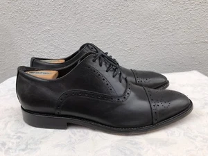 EUC TO BOOT NEW YORK Black Leather Cap Toe Brogue Oxford Lace Up Men's US 9 - Picture 1 of 10