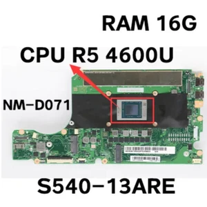 5B20S72588 scheda madre NM-D071 per Lenovo ideapad S540-13ARE AMD R5-4600 16 GB - Foto 1 di 4
