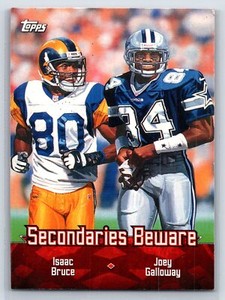 2000  Topps #TC5 Isaac Bruce / Joey Galloway COMBOS Rams / Cowboys