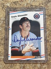 DOYLE ALEXANDER 1988 Fleer Signed Autograph Card #51 Detroit Tigers SUPER TOUGH!