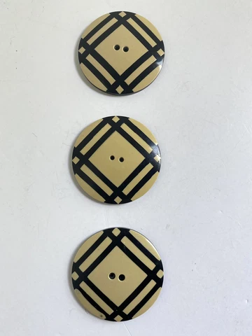 Antique Vintage Extra Large Celluloid/ Bakelite Button Art Deco 2.25” Lot Of 3 Cover