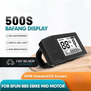 E-bike LCD 500S Display with 5 Pin Female Plug Waterproof Female Connector - Picture 1 of 14