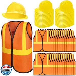 Hillban 48 Pcs Kids Construction Worker Costumes Includes 24 Pcs Construction - Picture 1 of 5