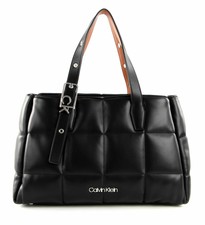 Calvin Klein Tote Handtasche Schultertasche Tasche Black Schwarz