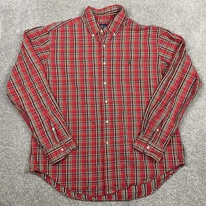 Ralph Lauren camicia flanella uomo XL vestibilità classica abbottonata manica lunga rossa a quadri - Foto 1 di 8