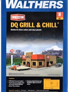 N Scale Walthers Cornerstone 933-3846 Dairy Queen DQ Grill & Chill Building Kit - Picture 1 of 1