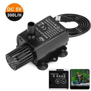 Aquarium Flow Adjustable Submersible Water Pump Hydroponic Pond Fountain Pump - Picture 1 of 9