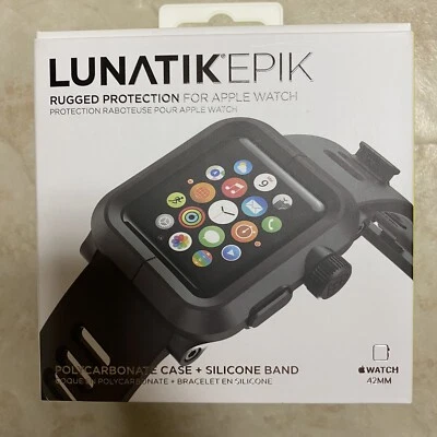LUNATIK EPIK 001 Funda y Correa para Apple Watch Series 1 42mm Negro Silicona Foto 1 de 2