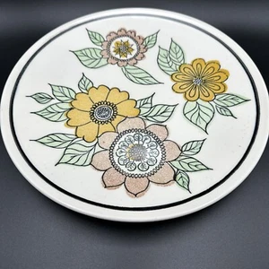 Vintage 60s Taylor Smith Taylor Flora MCM Mod Retro Flower Plate Chop Dinner - Picture 1 of 5