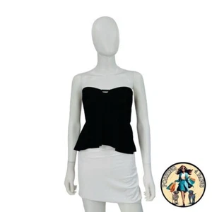 Stella McCartney Compact Knit Strapless Minimalist Bustier Top in Black Size XS - Picture 1 of 7