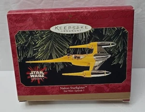 Hallmark Star Wars: Episodio 1 Ornamento Ricordi Naboo Starfighter Giallo 1999 - Foto 1 di 8