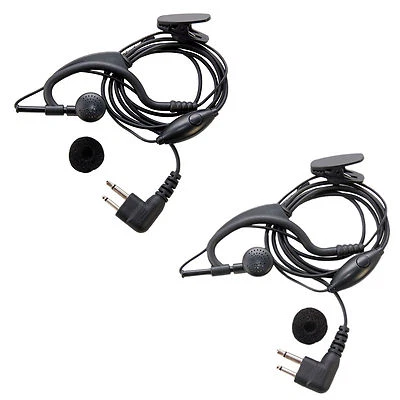 2x HQRP Mic Headset Earpiece for Motorola CP100 CP125 CP150 CP200 CP250 CP300