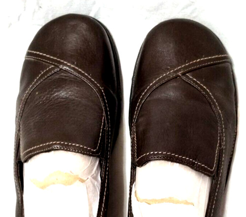 Mocassini mocassini Clarks in pelle strutturata taglia 10 W casual comodi marroni