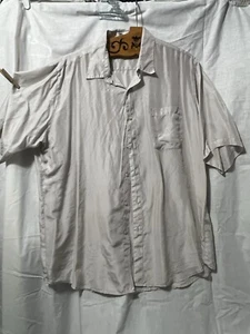 Impact Men's Short Sleeve Button Up Silk Shirt - Size XL - Picture 1 of 4