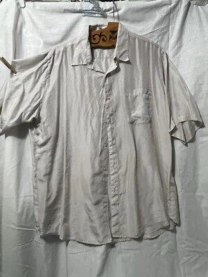 Impact Men's Short Sleeve Button Up Silk Shirt - Size XL - Image 1 of 4