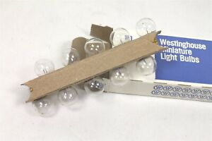 10 Vintage Westinghouse Miniature Clear Light Bulb 6H G41/2 NOS Flashlight Lamps