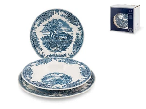 JAMES SADLER&SONS Servizio Tavola 18 Pezzi Brookblue In Earthenware - Foto 1 di 4