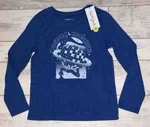 Cat & Jack Long Sleeve Shirt size XL 14 - Royal Blue/Cosmic Wonder - NEW - Picture 1 of 6