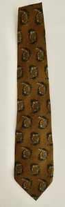 Giorgio Armani Necktie Tie Silk W 57" L "Golden Olive"/Blue - Picture 1 of 4